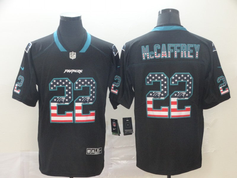 Men's Carolina Panthers Christian McCaffrey #22 Black Game Jersey1