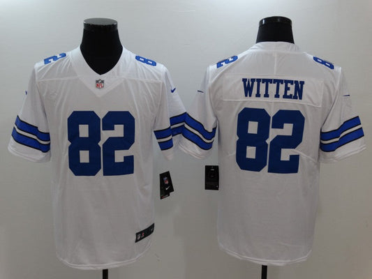 Men's Dallas Cowboys Jason Witten #82 White Custom1 Game Jersey1