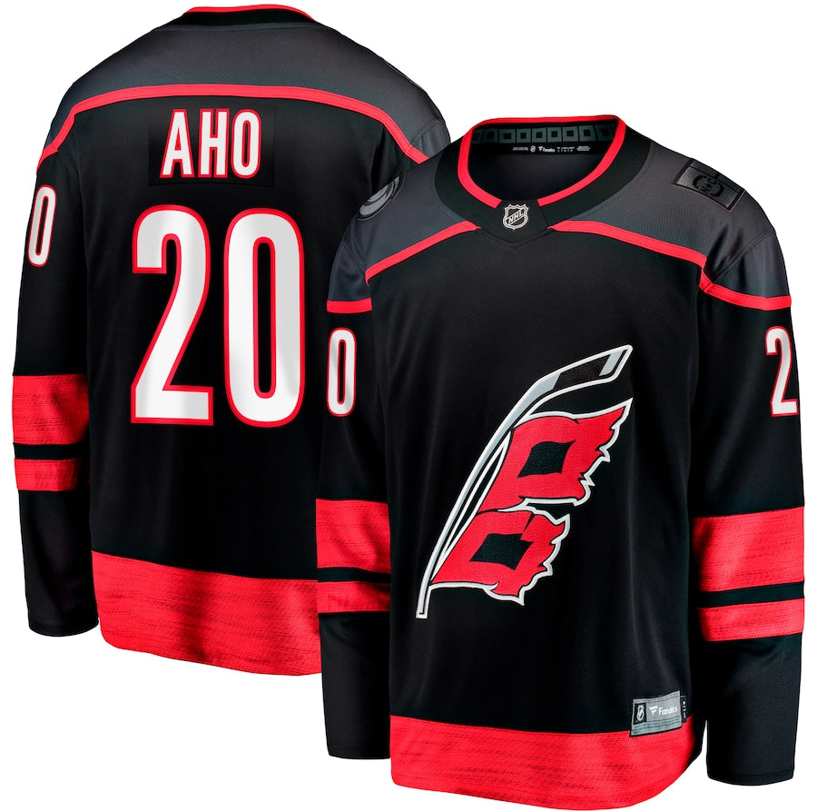 Sebastian Aho Carolina Hurricanes   Home Breakaway Jersey - Black