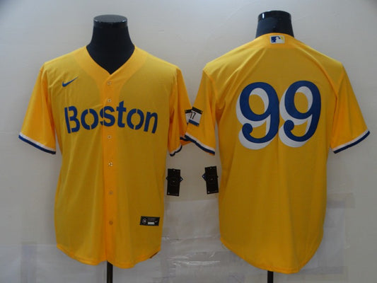 Men's Boston Red Sox Alex Verdugo #99 Gold City Connect Replica Player jersey
