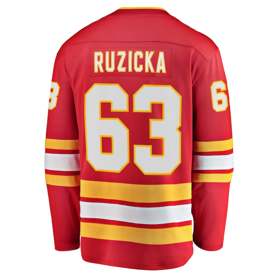 Adam Ruzicka Calgary Flames   Home Breakaway  Jersey - Red