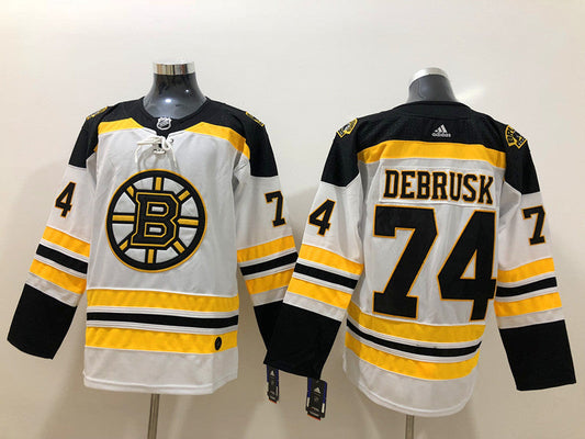 Men's Boston Bruins Jake DeBrusk #74 White Replica Player jersey