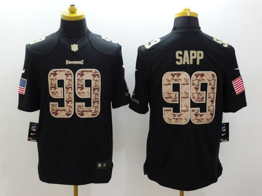 Men's Tampa Bay Buccaneers Warren Sapp #99 Black Game Player Jersey1
