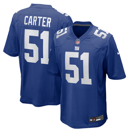 New York Giants Abdul Carter Royal 2025 NFL Draft First Round Pick Game Jersey