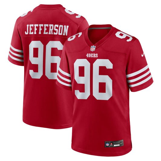 San Francisco 49ers Jordan Jefferson Scarlet Team Game Jersey