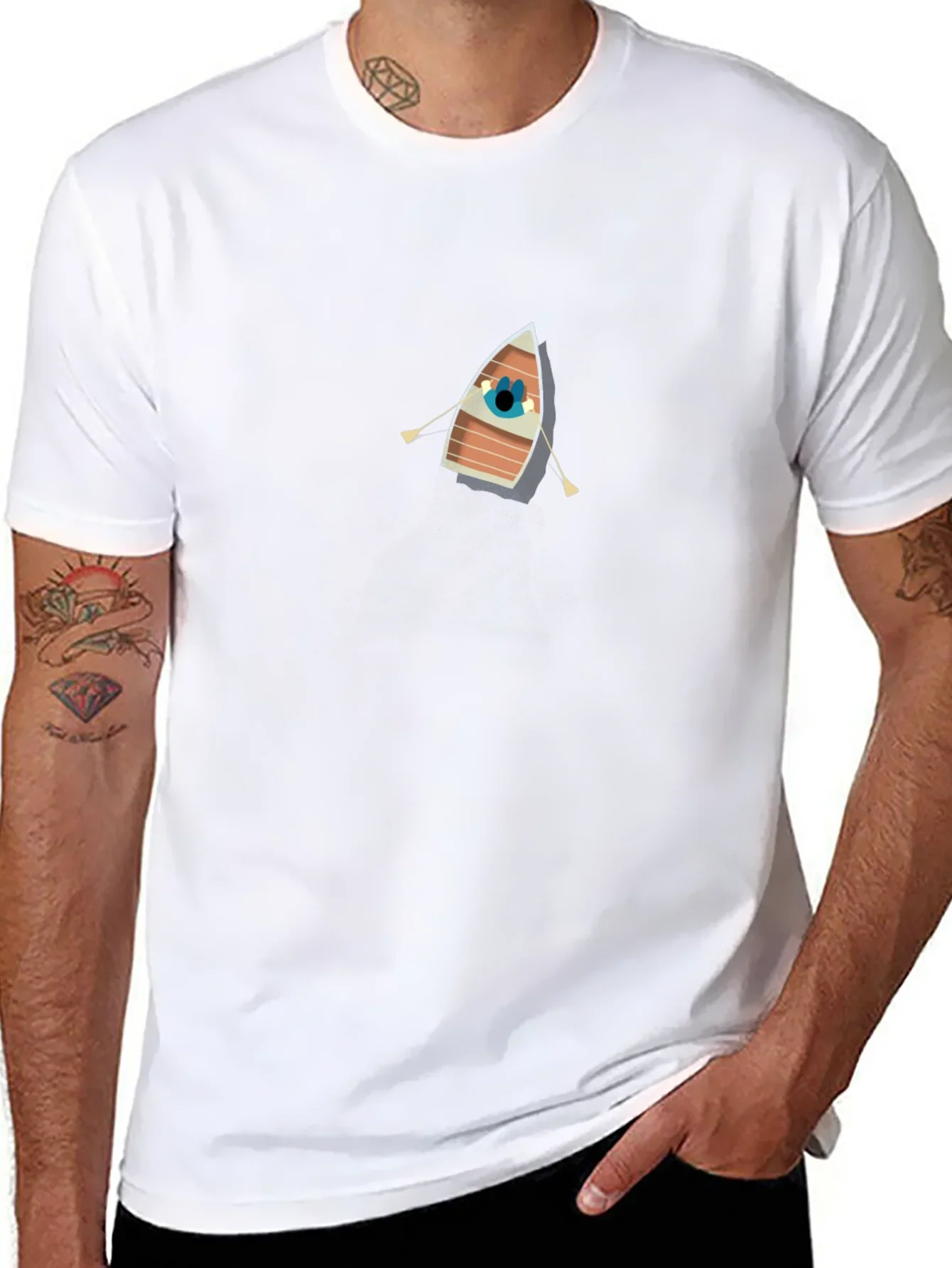 Rowboat Graphic Black Tee