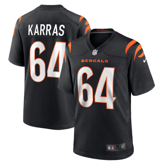 Cincinnati Bengals Ted Karras Black Game Player Jersey