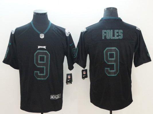 Men's Philadelphia Eagles #9 Nick Foles Black Game Jersey1