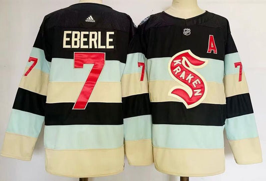 Men's Seattle Kraken Jordan Eberle #7 Deep Sea Blue 2024 NHL Winter Classic Breakaway Player jersey