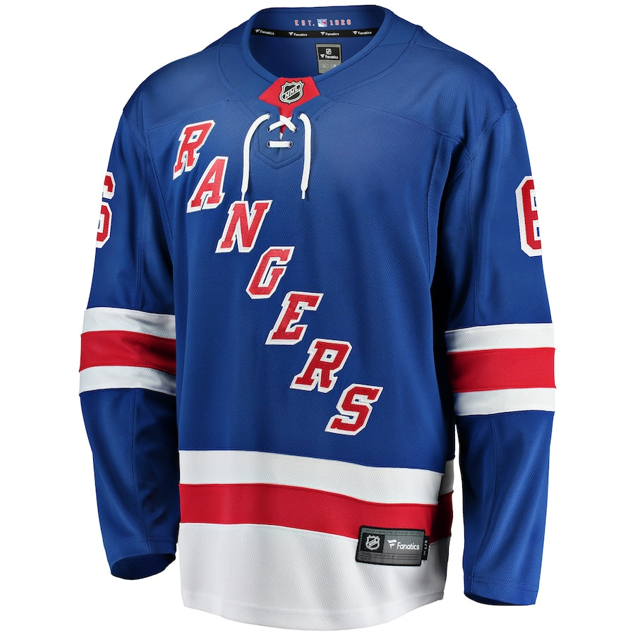 Zac Jones New York Rangers   Home Premier Breakaway  Jersey - Blue
