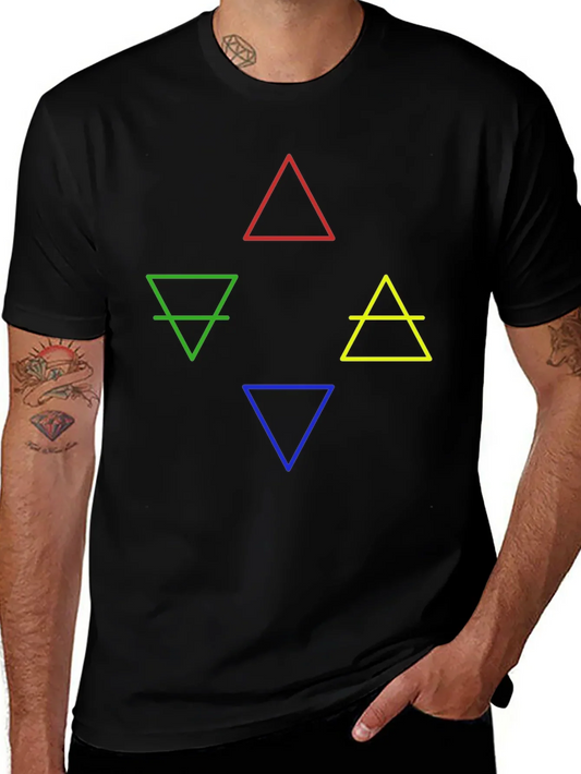 Elements Symbol Graphic T-Shirt - Earth Fire Water Air