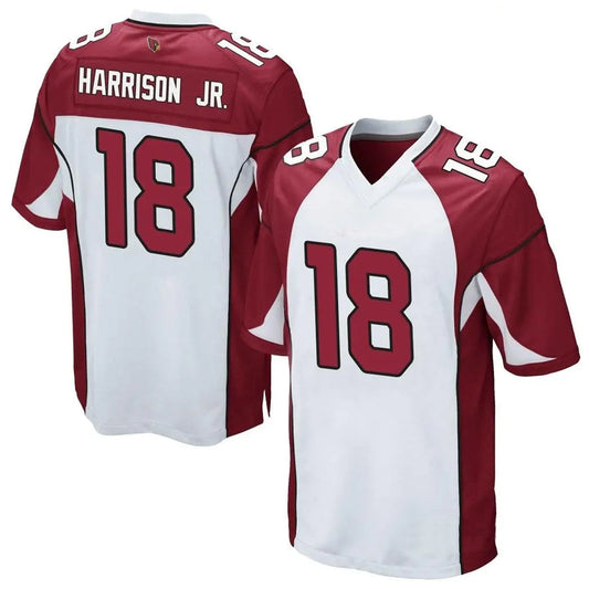 A.Cardinals #18 Marvin Harrison Jr. Player White Game Football Jerseys