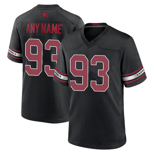 A.Cardinals #93 Calais Campbell Player Black Alternate Game Football Jerseys