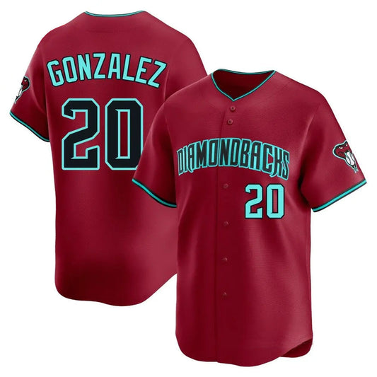A.Diamondbacks #20 Luis Gonzalez Player Red Limited Home Baseball Jerseys