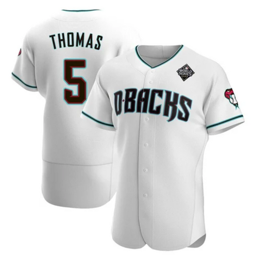 A.Diamondbacks #5 Alek Thomas Player White Limited Elite Baseball Jerseys