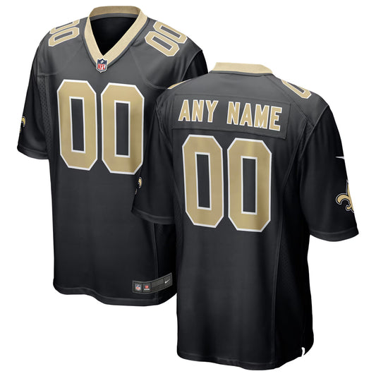 New Orleans Saints Black Custom Game Jersey