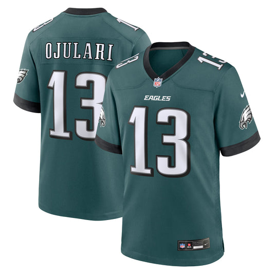Philadelphia Eagles Azeez Ojulari Midnight Green Team Game Jersey