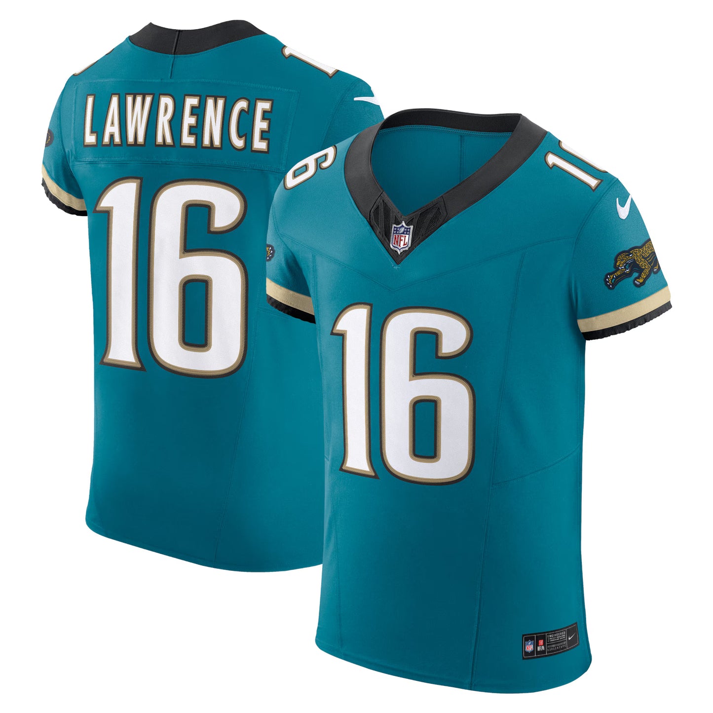 Jacksonville Jaguars Trevor Lawrence Teal Prowler Throwback Vapor F.U.S.E. Elite Jersey