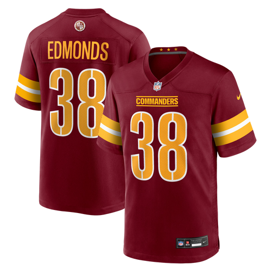 Washington Commanders Chase Edmonds Burgundy Team Game Jersey