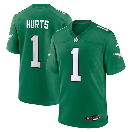 Philadelphia Eagles Jalen Hurts Kelly Green Alternate Game Player Jersey