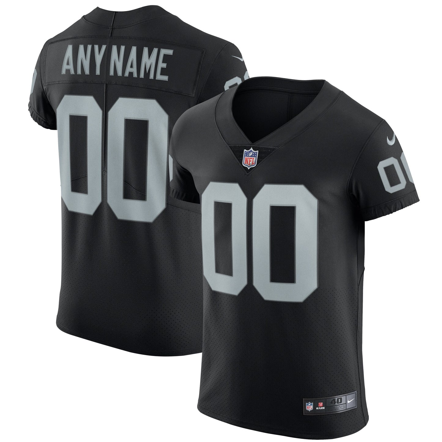 Las Vegas Raiders Black Vapor Untouchable Custom Elite Jersey