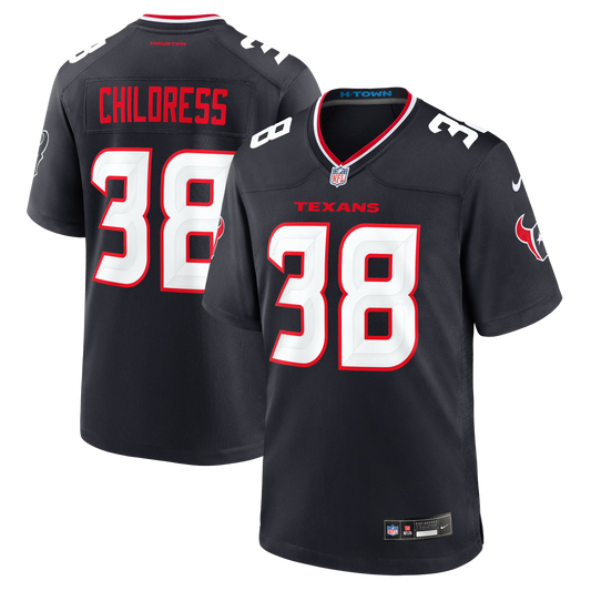 Houston Texans Zion Childress Navy Team Game Jersey
