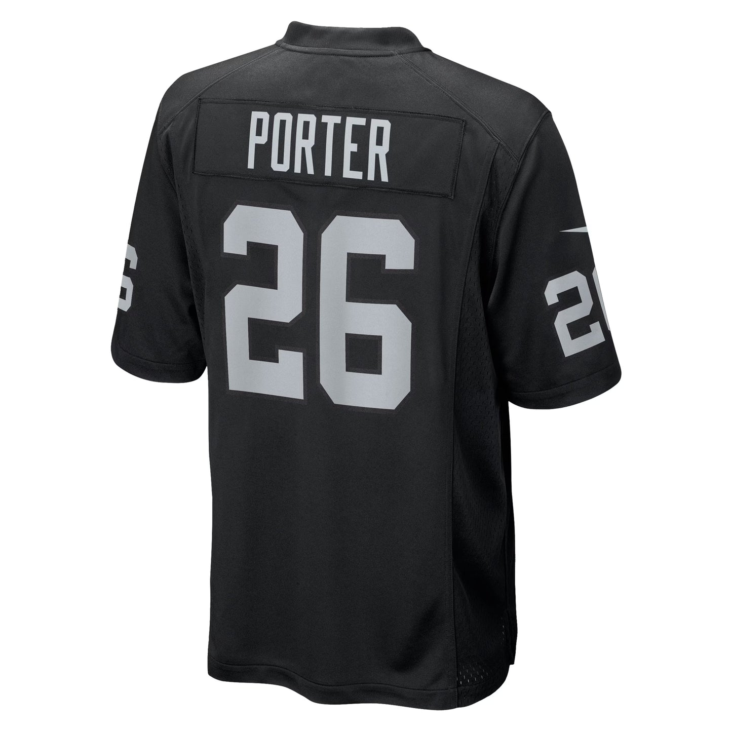 Las Vegas Raiders Darien Porter Black Team Game Jersey