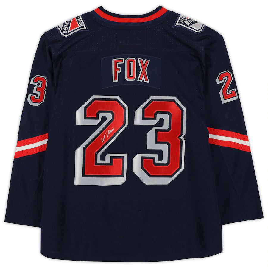 NY.Rangers #23 Adam Fox   2020-21 Reverse Retro Navy Stitched American Hockey Jerseys
