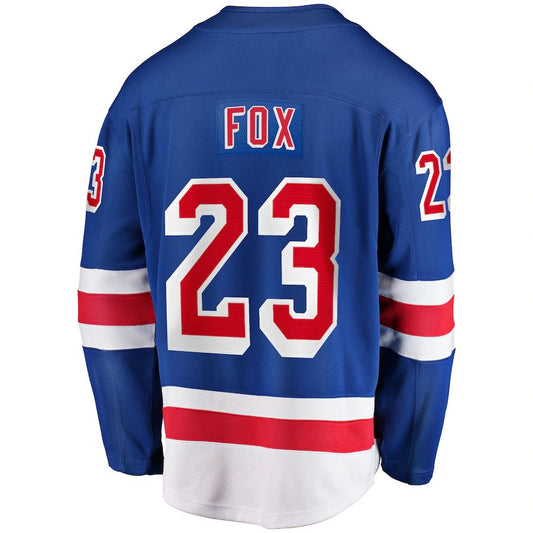 NY.Rangers #23 Adam Fox Home Premier Breakaway Player Jersey Blue Stitched American Hockey Jerseys