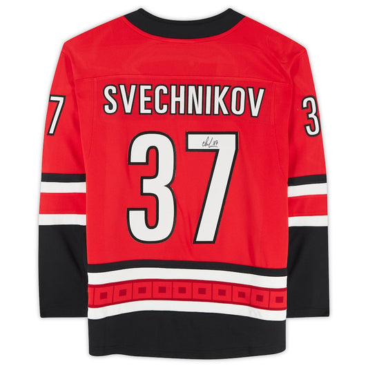C.Hurricanes #37 Andrei Svechnikov   Breakaway Jersey Red Stitched American Hockey Jerseys