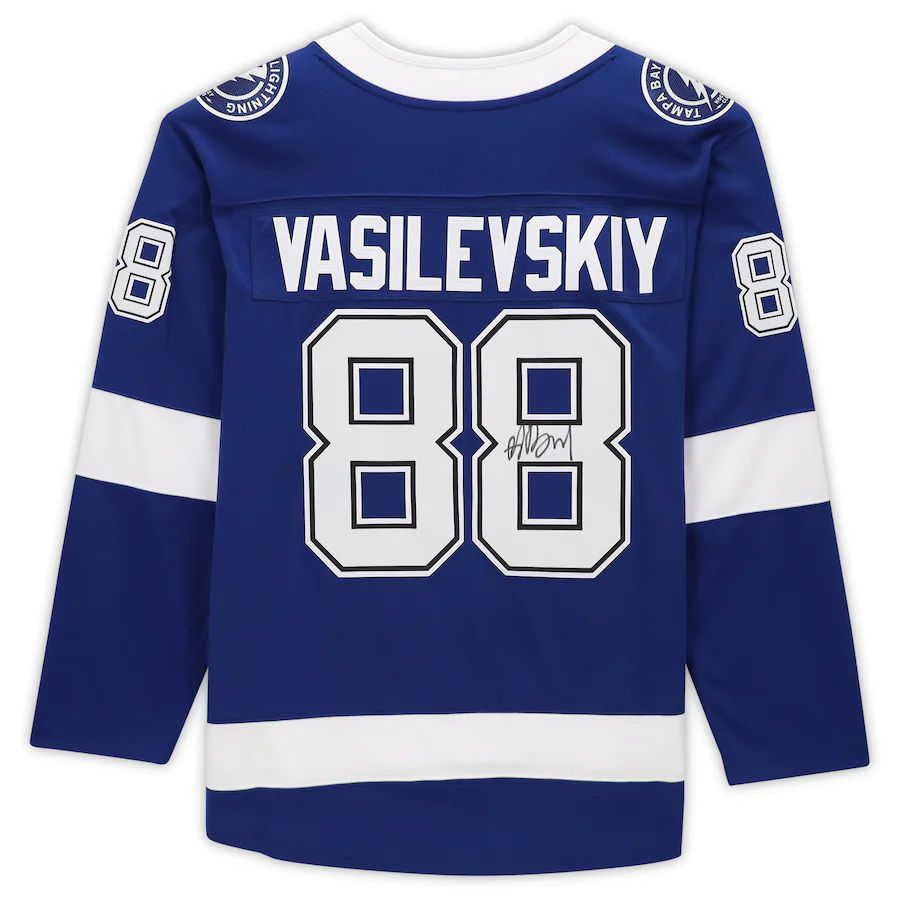 TB.Lightning #88 Andrei Vasilevskiy   Breakaway Jersey Blue Stitched American Hockey Jerseys