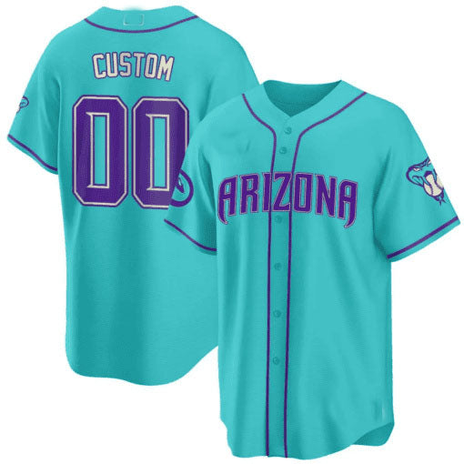 Custom Arizona Diamondbacks 2024 Teal Purple ?All Stitched Baseball Jersey