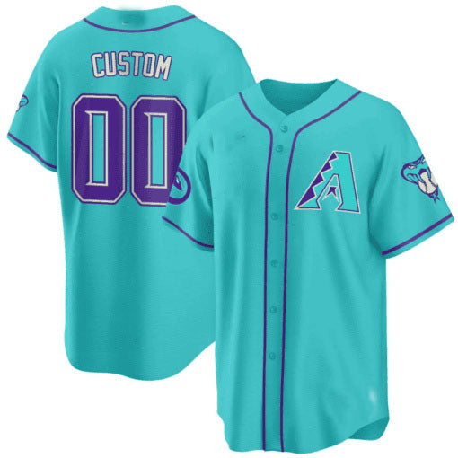 Custom Arizona Diamondbacks 2024 Teal Purple ?All Stitched Baseball Jersey