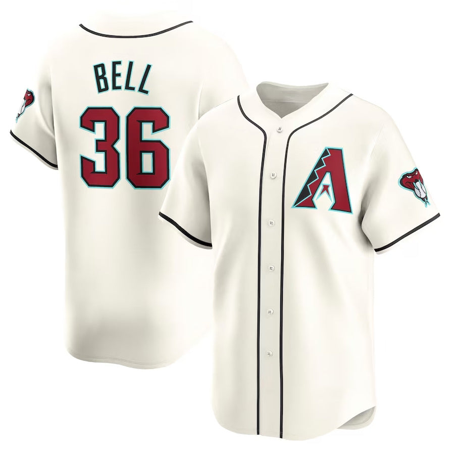 Arizona Diamondbacks #36 Josh Bell Home Limited Player Jersey ?Cream Stitched Baseball Jersey