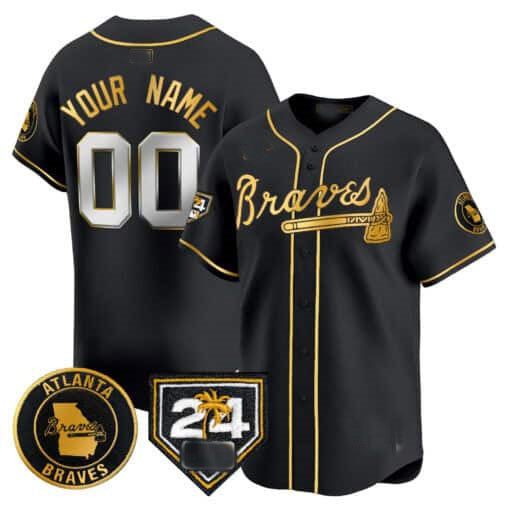 Custom Atlanta Braves 2024 Spring Training Patch Vapor Premier Limited ?All Stitched Baseball Jersey