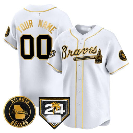 Custom Atlanta Braves 2024 Spring Training Patch Vapor Premier Limited ?All Stitched Baseball Jersey