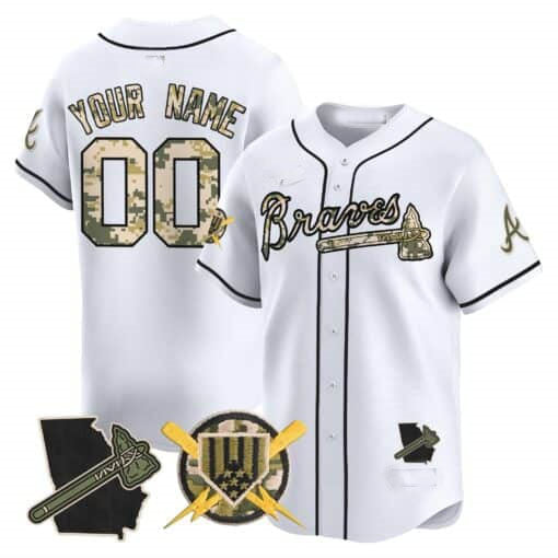 Custom Atlanta Braves Armed Forces Day Vapor Premier Limited ?All Stitched Baseball Jersey