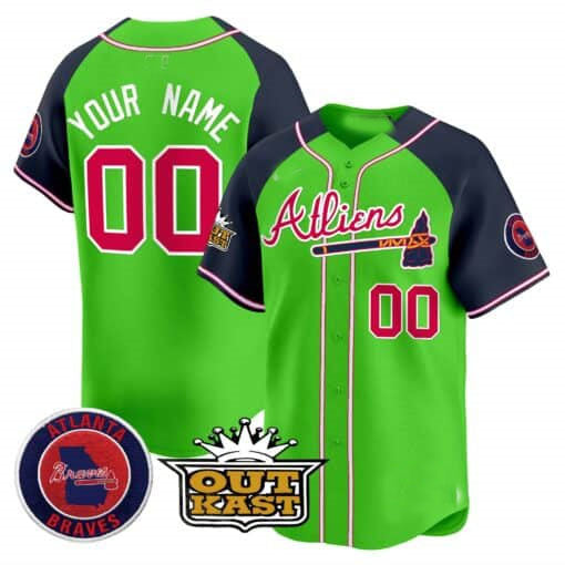 Custom Atlanta Braves Atliens Vapor Premier Limited C All Stitched Baseball Jersey