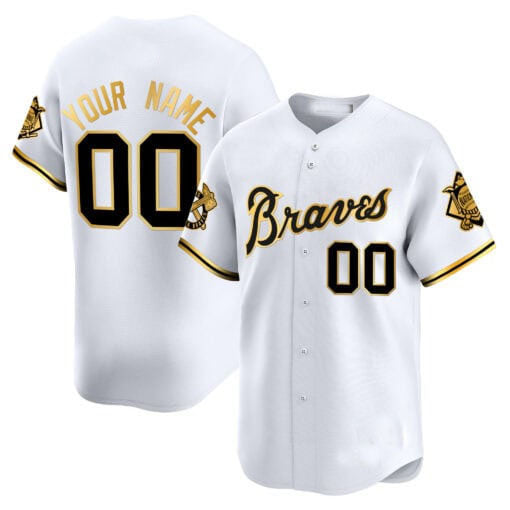Custom Atlanta Braves Peaches n Cream Vapor Premier Limited C All Stitched Baseball Jersey