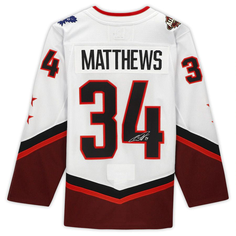 T.Maple Leafs #34 Auston Matthews   2022 All-Star Game White Stitched American Hockey Jerseys