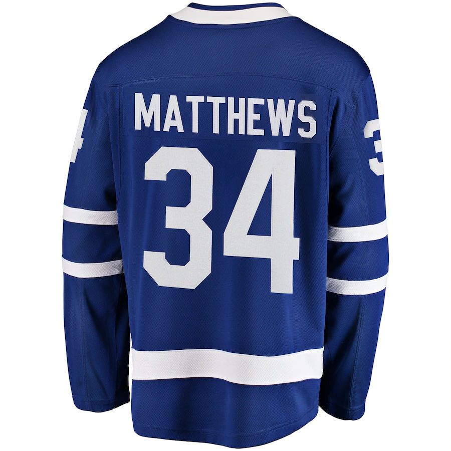 T.Maple Leafs #34 Auston Matthews Breakaway Player Jersey Blue Stitched American Hockey Jerseys
