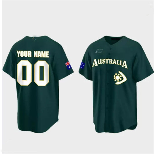 Custom 2023 World Baseball Classic Jersey C Green Stitches Baseball Jerseys