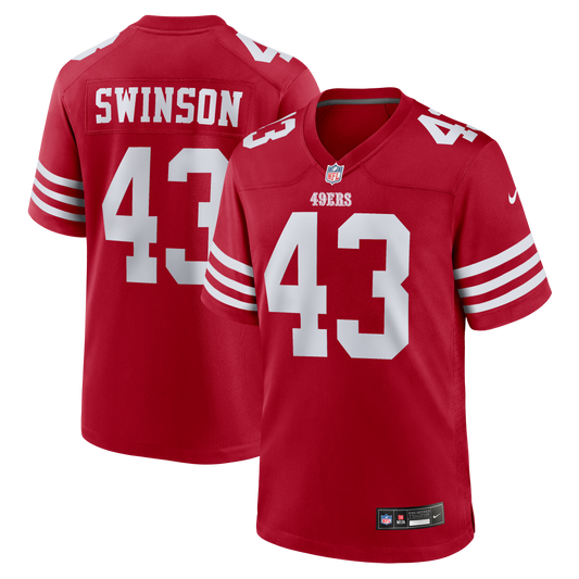 San Francisco 49ers Messiah Swinson Scarlet Team Game Jersey