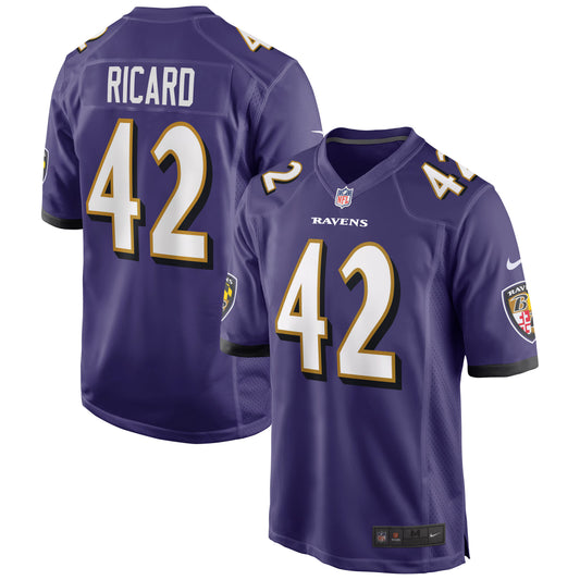 Baltimore Ravens Patrick Ricard Purple Game Jersey