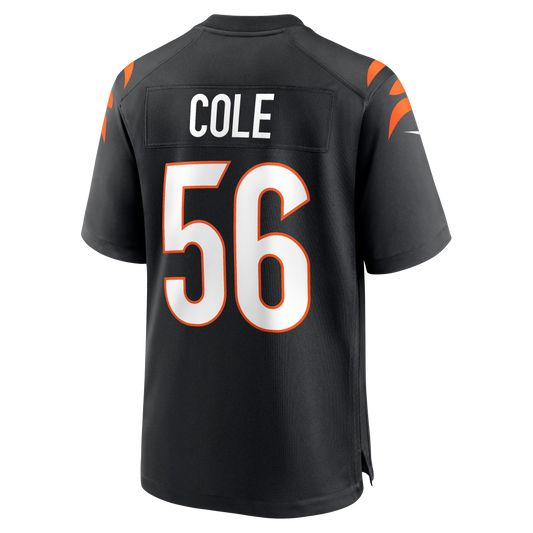 Cincinnati Bengals Myles Cole Black Team Game Jersey