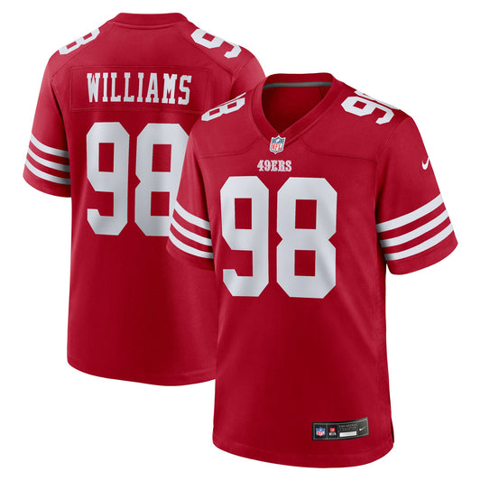 San Francisco 49ers Mykel Williams Scarlet 2025 NFL Draft First Round Pick Game Jersey