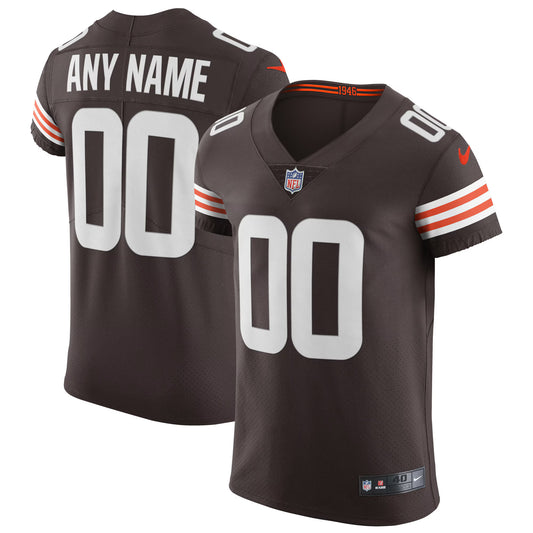 Cleveland Browns Brown Vapor Elite Custom Jersey