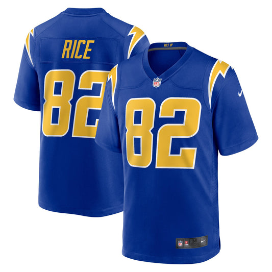 Los Angeles Chargers Brenden Rice Royal 2nd Alternate Game Player Jersey