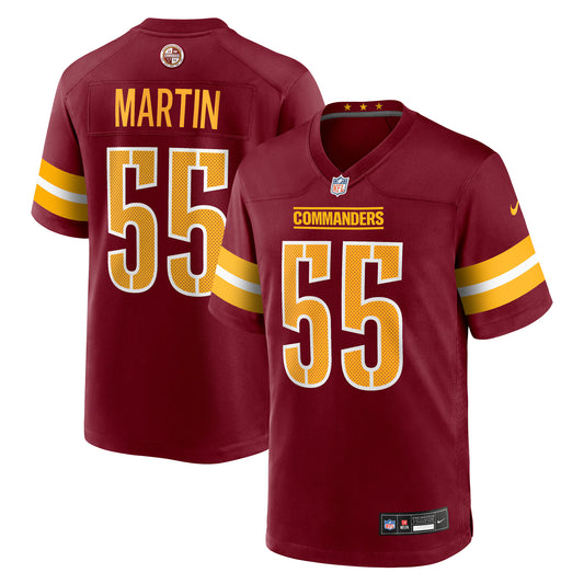 Washington Commanders Jacob Martin Burgundy Team Game Jersey