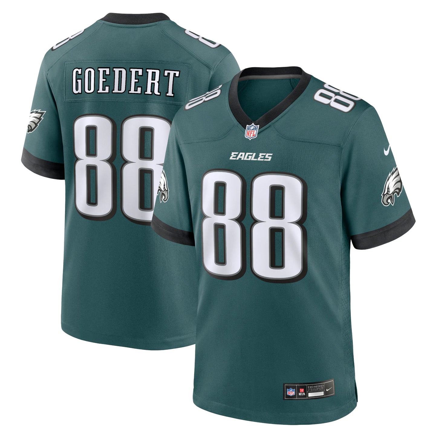 Philadelphia Eagles Dallas Goedert Midnight Green Team Game Jersey